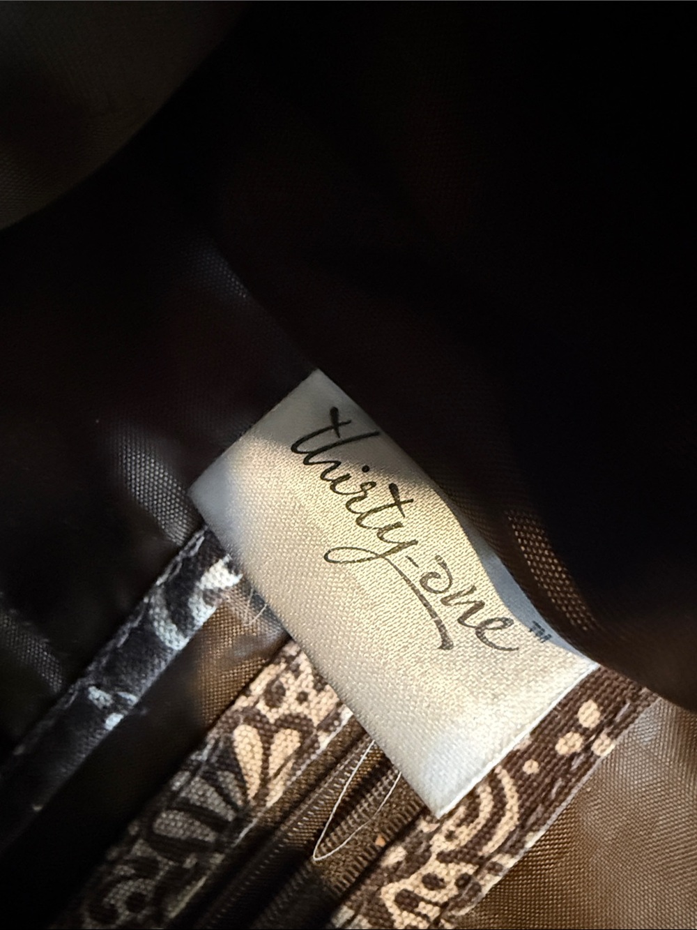 Brown Floral canvas Thirty One Hand Bag - Picture 5 of 5